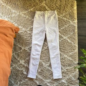 NWOT Madewell High Rise Skinny White Jeans